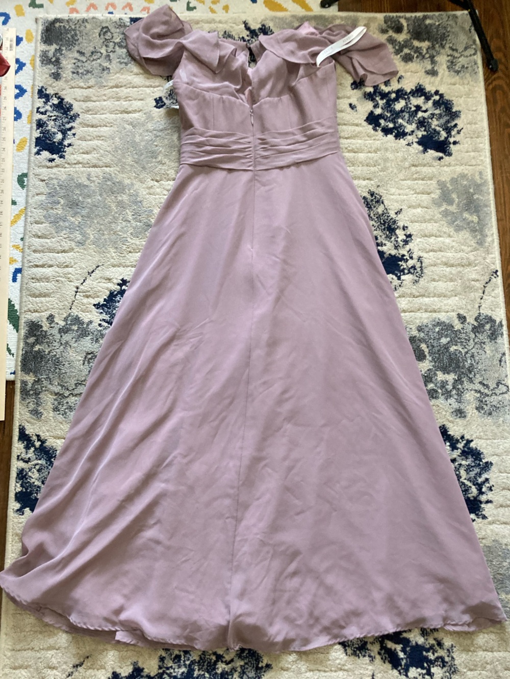 Azazie Lavender Chiffon Off-Shoulder Maxi Dress - Picture 2 of 3